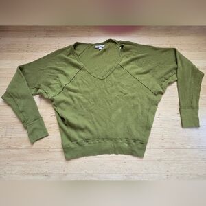 Free People Santa Clara Waffle Weave Thermal In Fern Gully Green Size S EUC